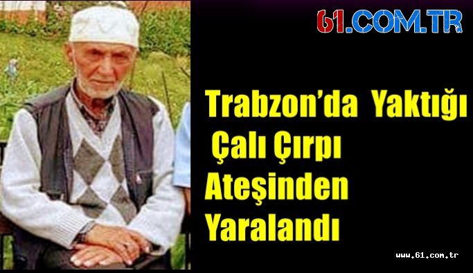 Trabzon’da  Yaktığı Çalı Çırpı Ateşinden Yaralandı